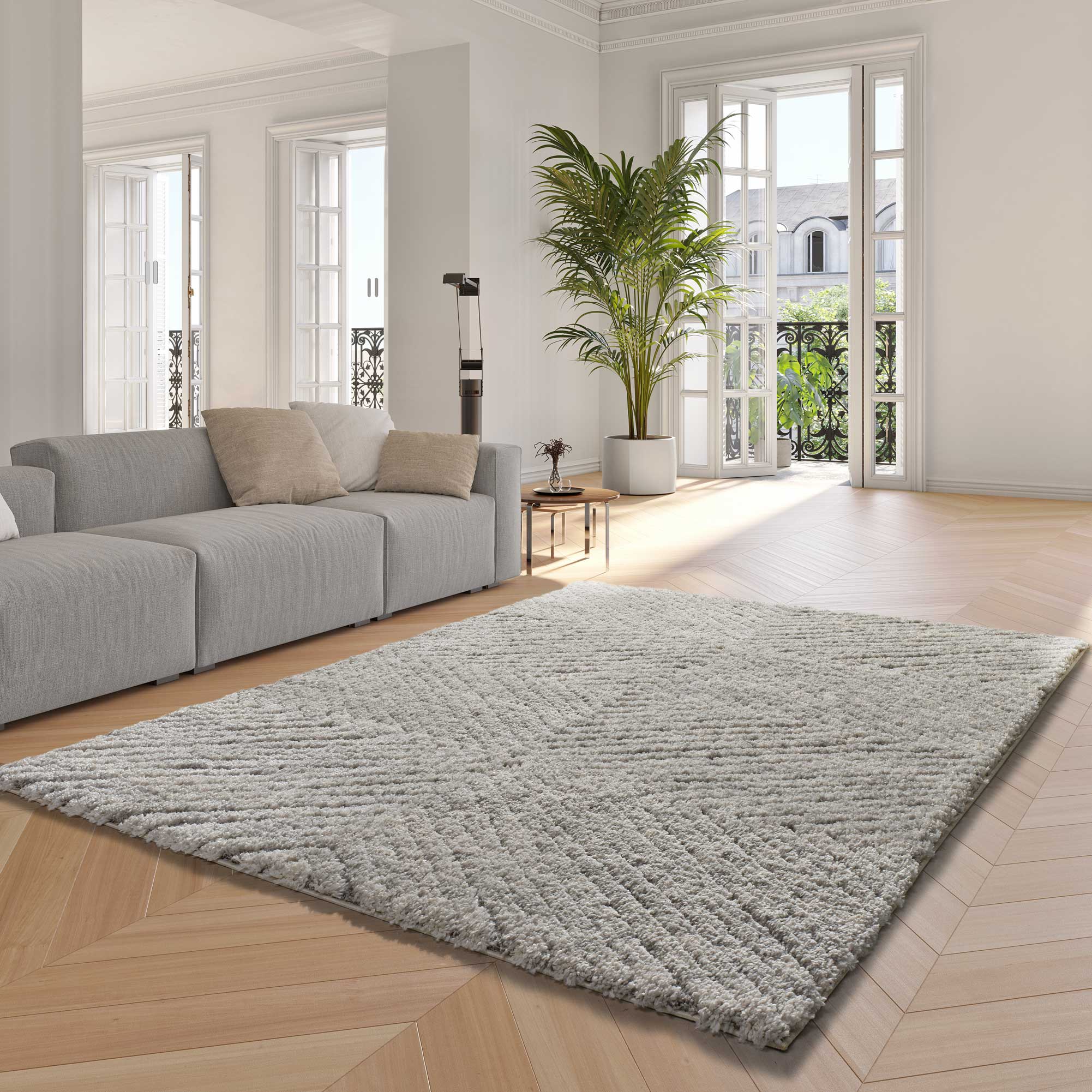 Teppiche im Wohnzimmer verlegen: Tricks und Tipps