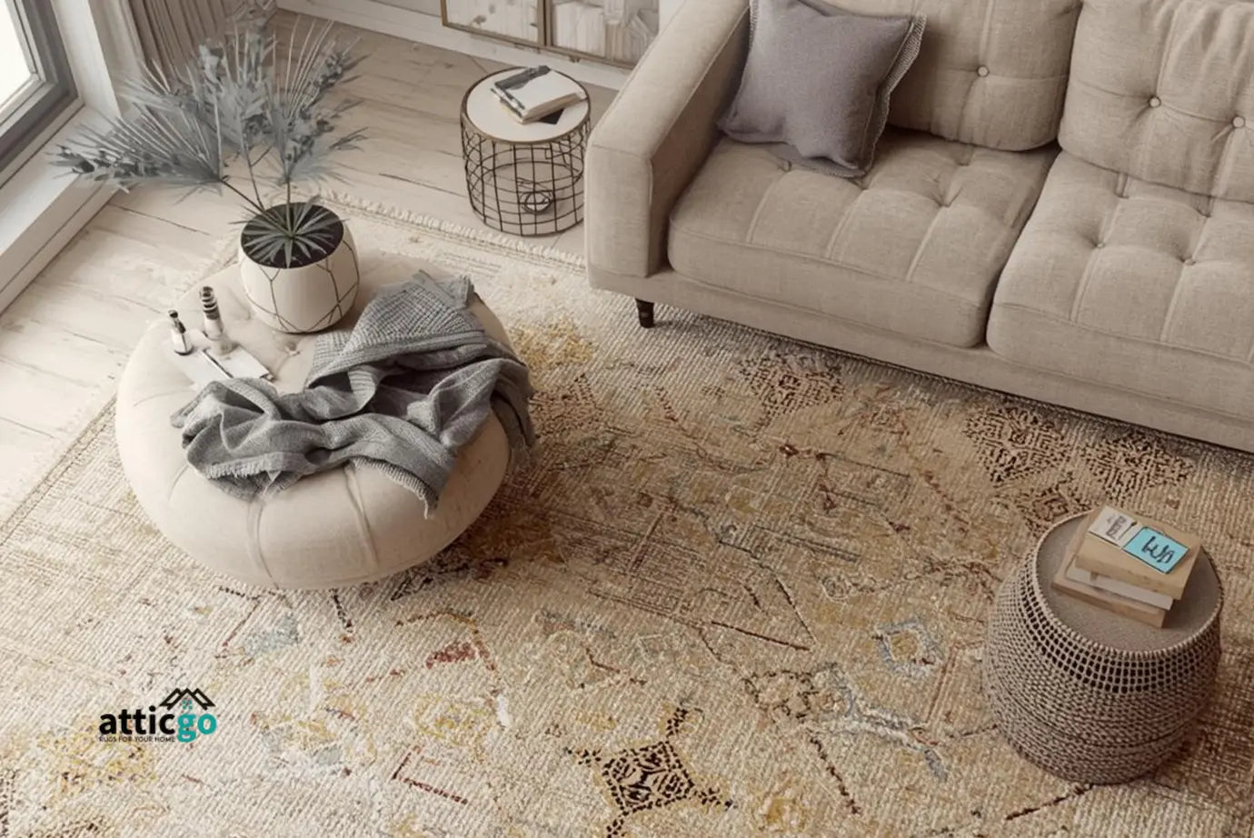 Como combinas una alfombra y un sofá