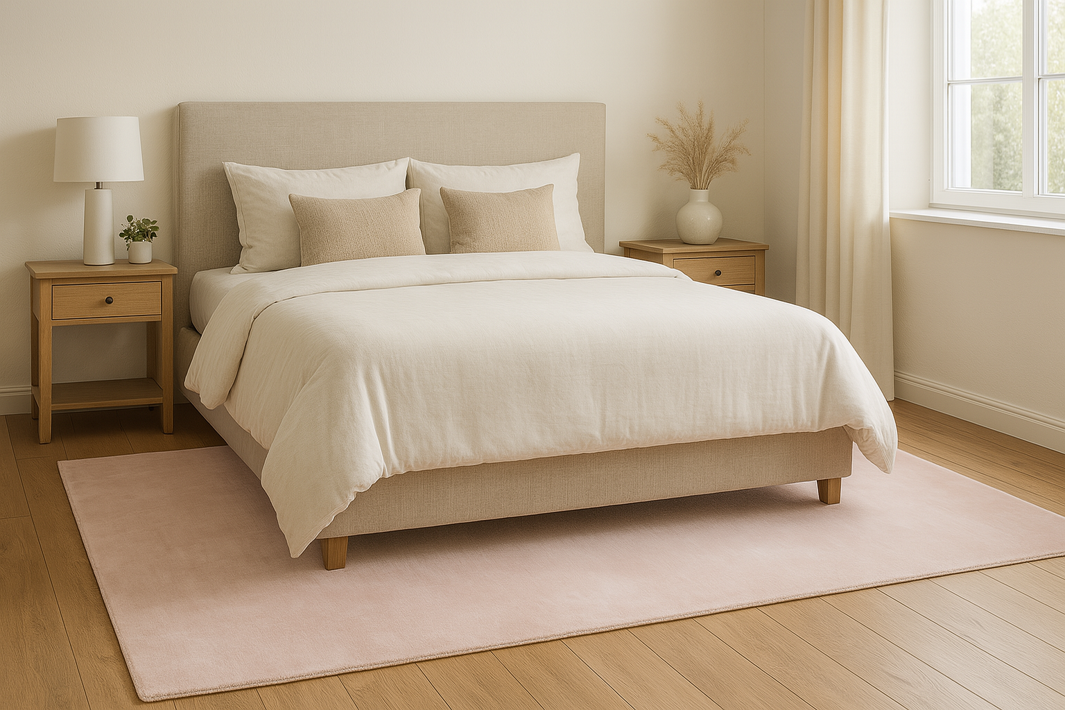 Formas de colocar la alfombra en el dormitorio