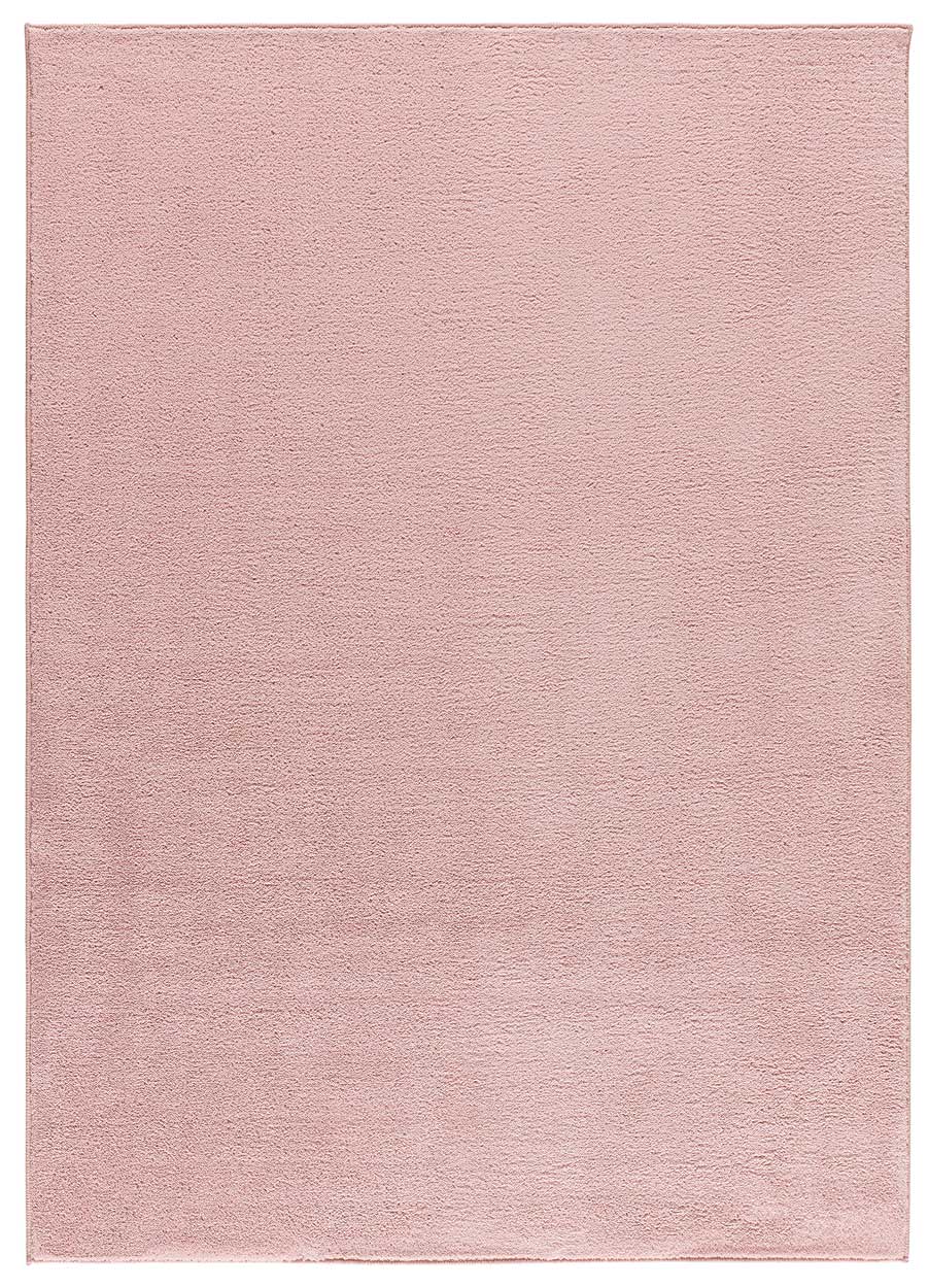 Washable Plain Microfibre Rug Coraline Pink | Atticgo