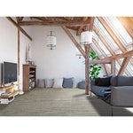 Alfombra a medida de exterior África 4025 Gris en salón | Atticgo