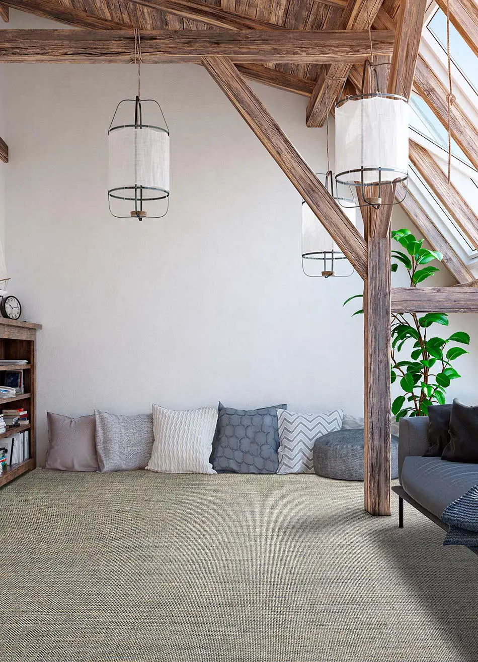 Alfombra a medida de exterior África 4025 Gris ambiente | Atticgo