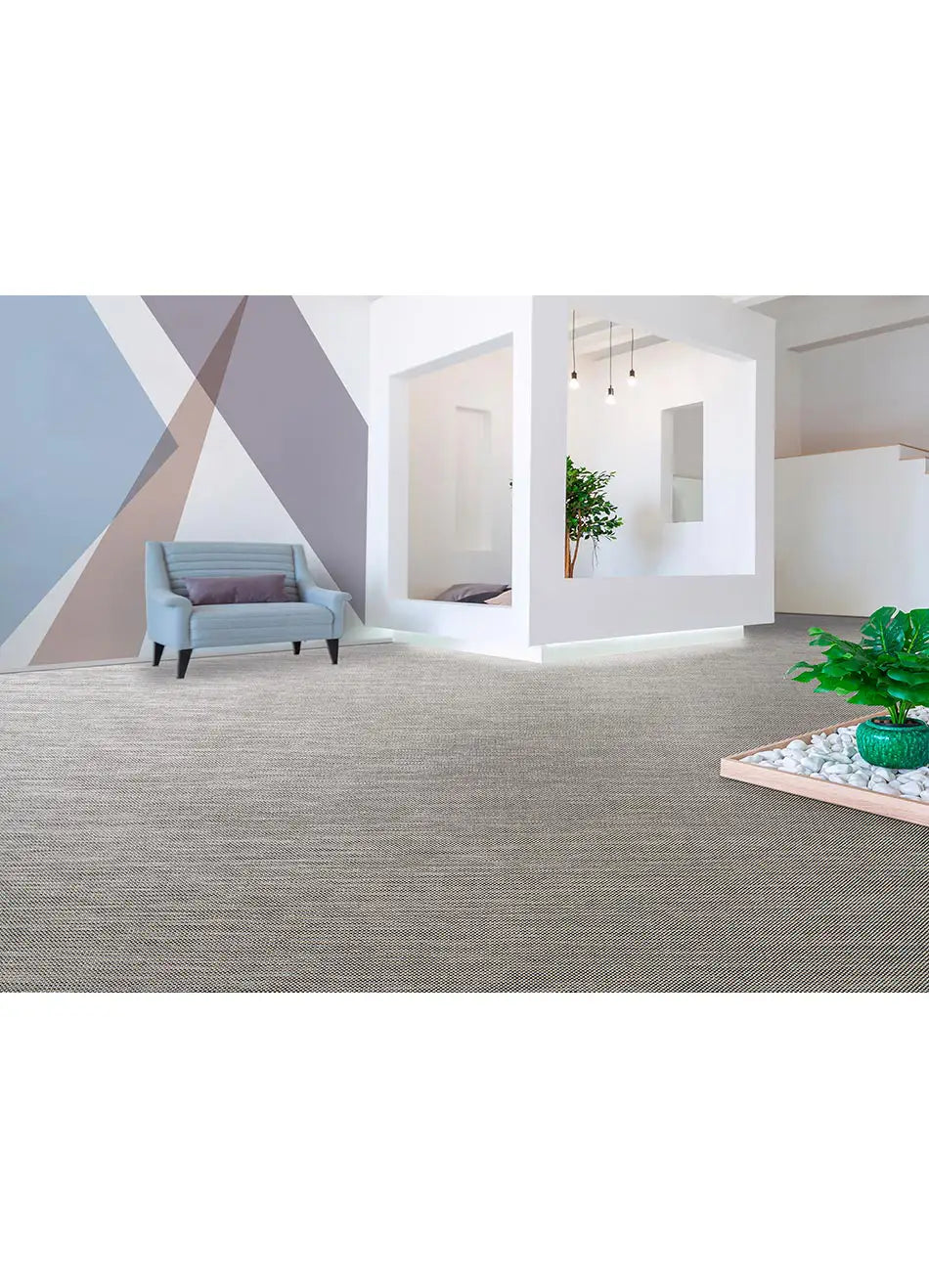 Alfombra a medida de exterior África 4025 Plata en salón | Atticgo