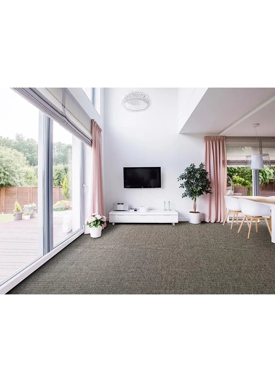 Alfombra a medida de exterior África 4506 Gris en el salón | Atticgo