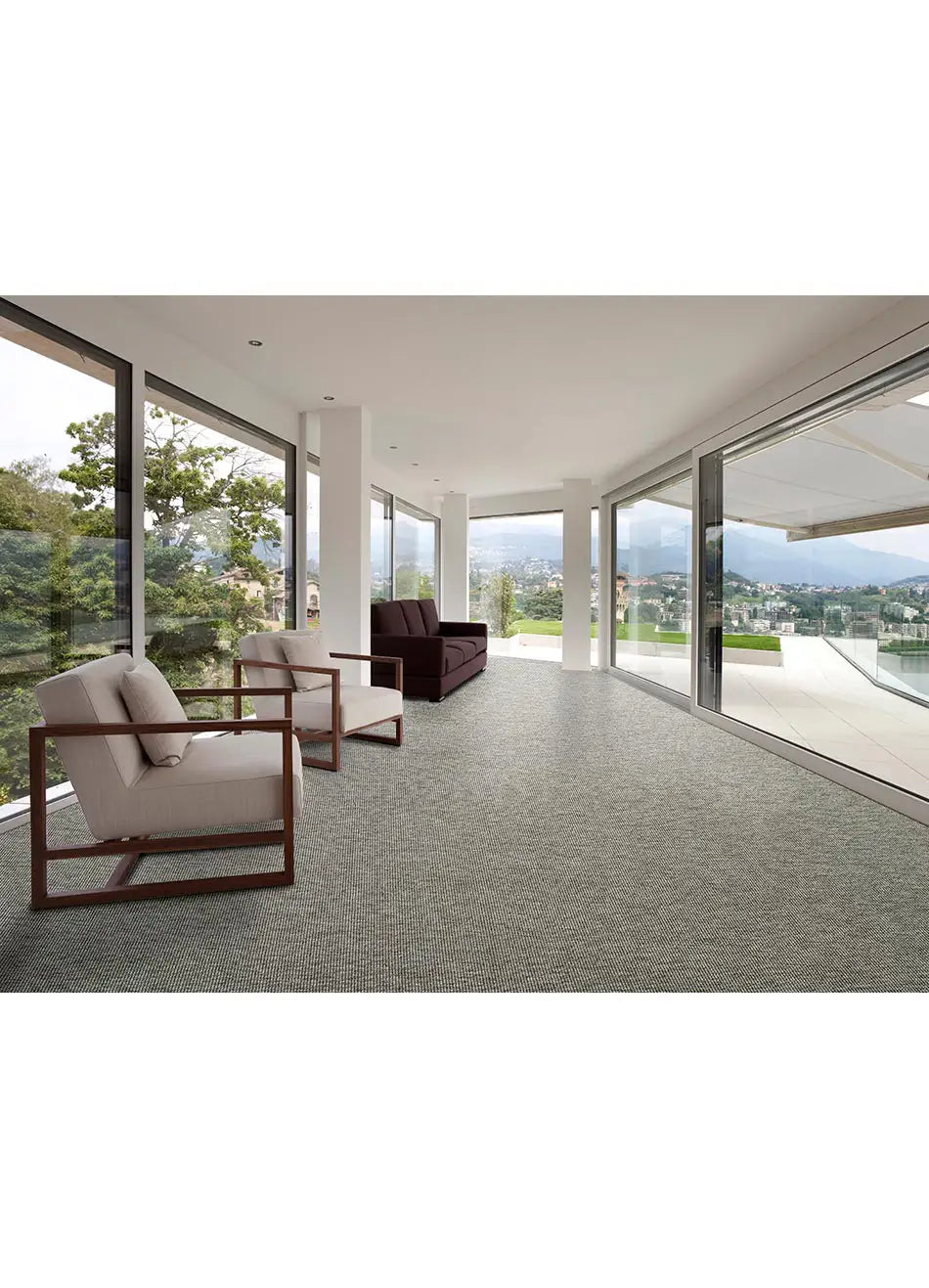 Alfombra a medida de exterior África 4506 Plata  en salón exterior| Atticgo