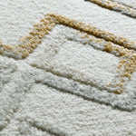 Alfombra étnica detalle con relieve Amara 12989 Plata Atticgo