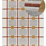 Alfombra geométrica con relieve Amara 12990 Blanco | Atticgo