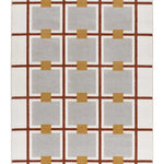 Alfombra geométrica con relieve Amara 12990 Blanco alfombra | Atticgo