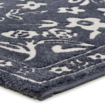 Alfombra clásica esquina con relieve Amara 12994 Azul Atticgo