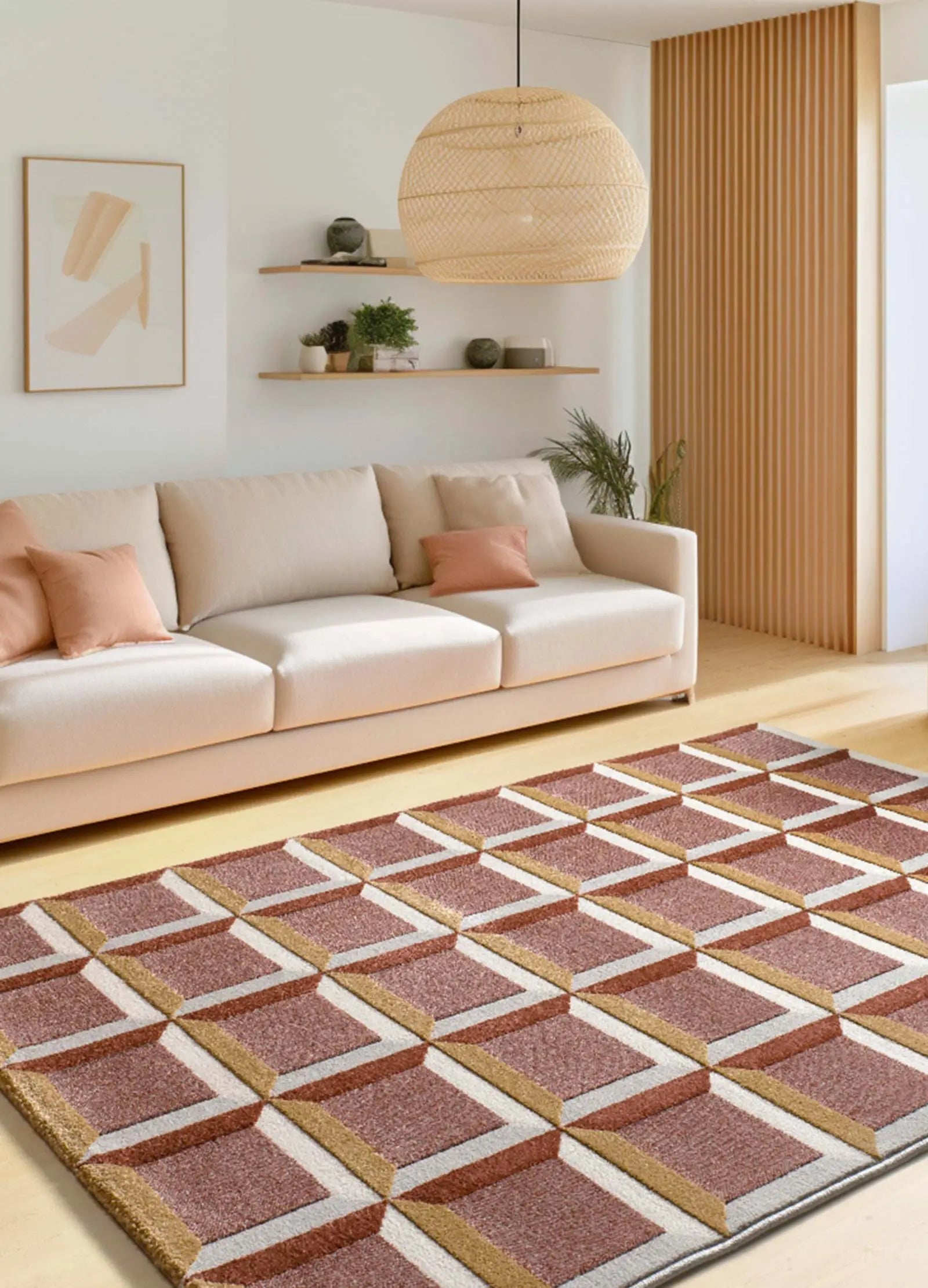 Alfombra geométrica con relieve Amara 12997 Caldera Atticgo