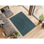 Alfombra a medida de salón Ámbar Liso Azul Atticgo