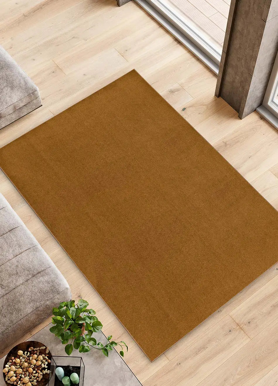 Alfombra a medida salón Ámbar Liso Cobre Atticgo