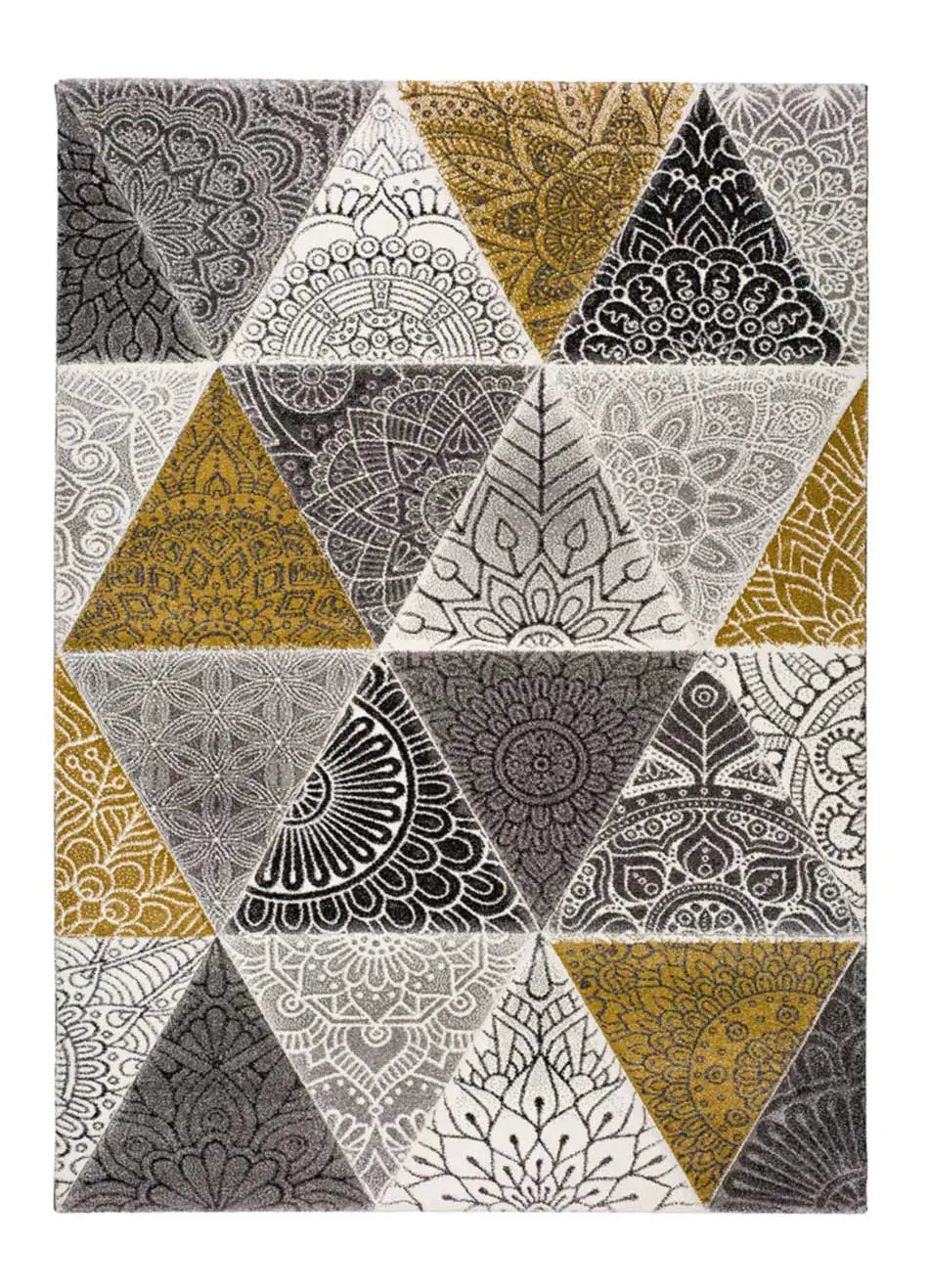 Atticgo Alfombra geométrica Amy 22626 Gris