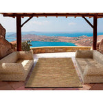 Alfombra a medida de exterior Asia 8227 Beige en terraza | Atticgo