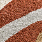 Alfombra abstracta beige y caldera Astra 13006 detalle | Atticgo