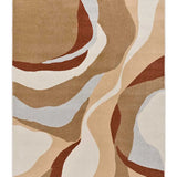 Alfombra abstracta beige y caldera Astra 13006 | Atticgo