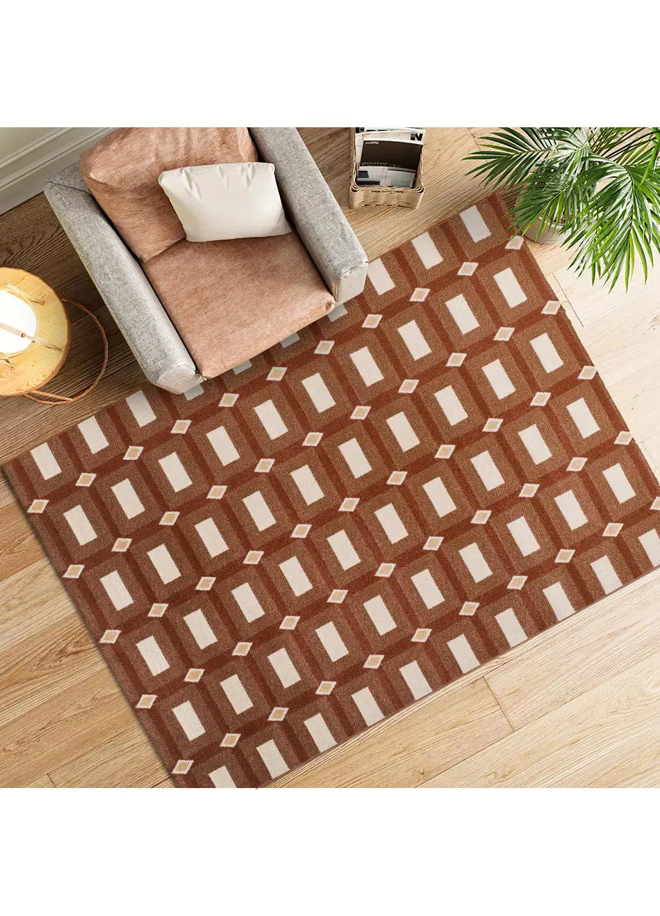 Alfombra geométrica para salón Astra 13008 Caldera Atticgo