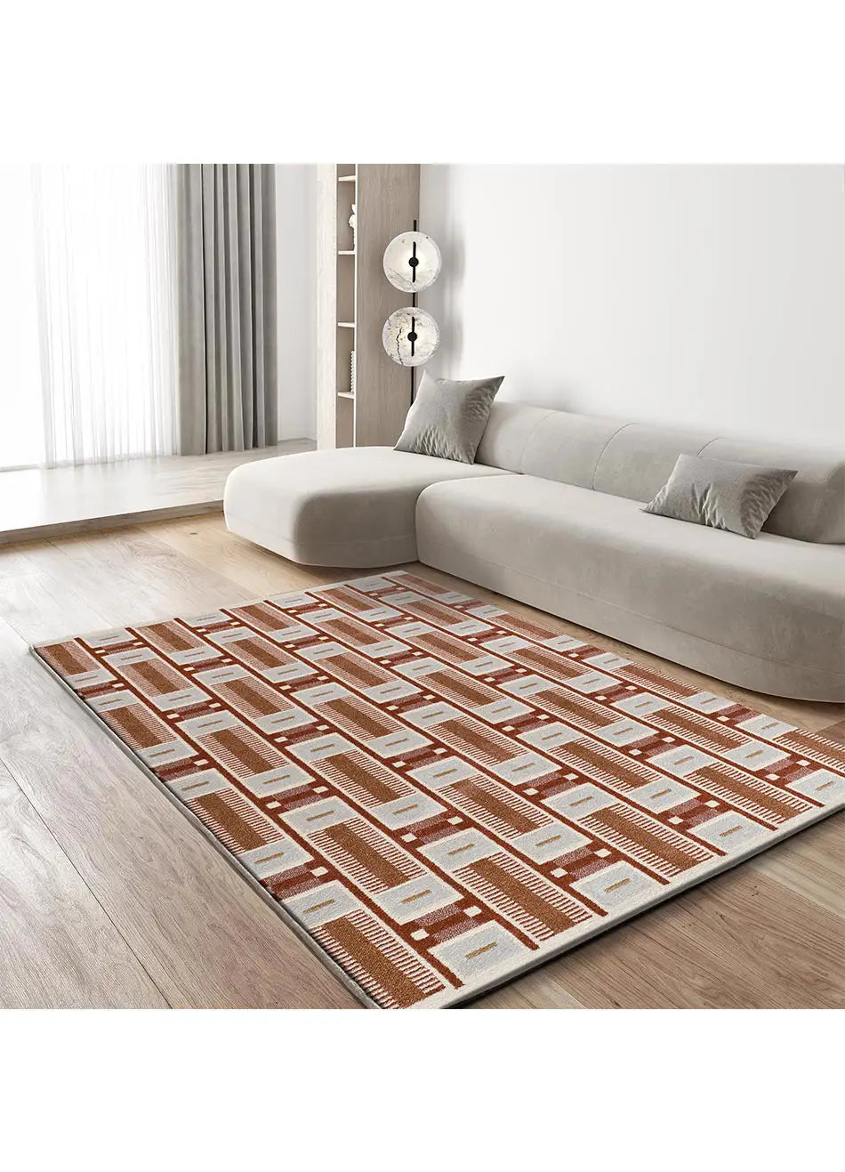 Alfombra geométrica caldera Astra 13009 en ambiente | Atticgo