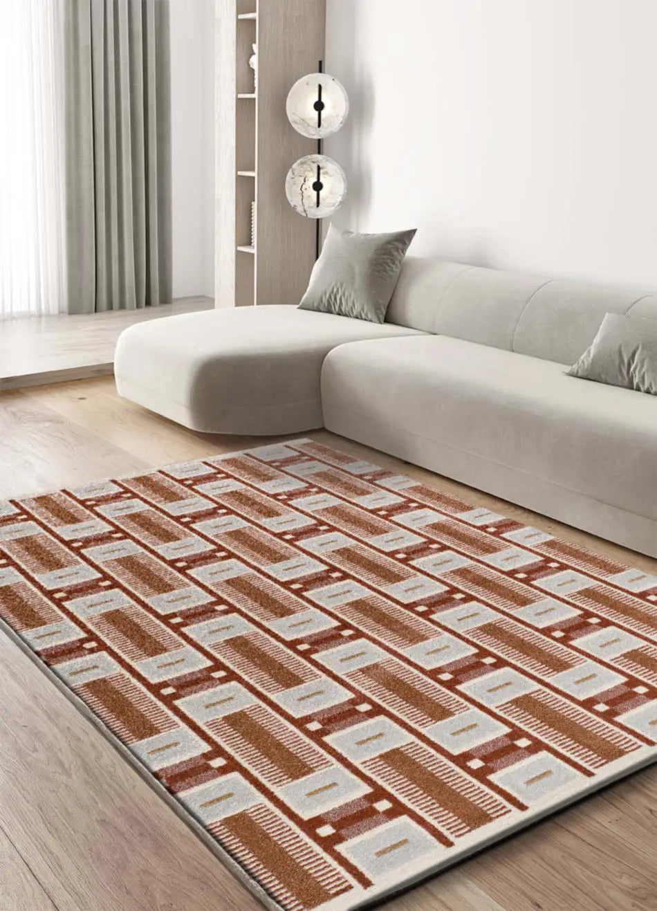 Alfombra geométrica salón caldera Astra 13009 | Atticgo