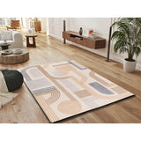 Alfombra geométrica para salón Astra 13014 Beige Atticgo