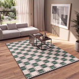 Alfombra geométrica salón Astra 13016 Verde Atticgo