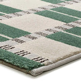 Alfombra geométrica esquina Astra 13016 Verde Atticgo