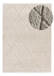 Atticgo Alfombra shaggy estilo escandinavo Atesa 80260 Blanco lupa