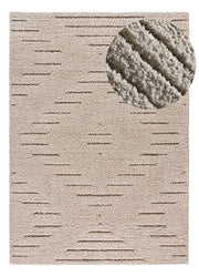 Atticgo Alfombra shaggy estilo escandinavo Atesa 80366 Crema lupa