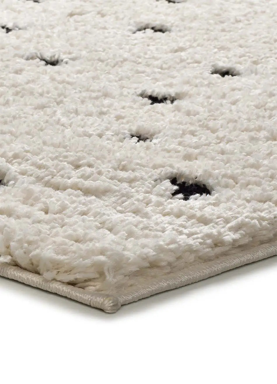 Alfombra shaggy detalle estilo escandinavo Atesa 80406 Blanco Atticgo