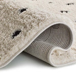 Alfombra shaggy doblada estilo escandinavo Atesa 80406 Blanco 