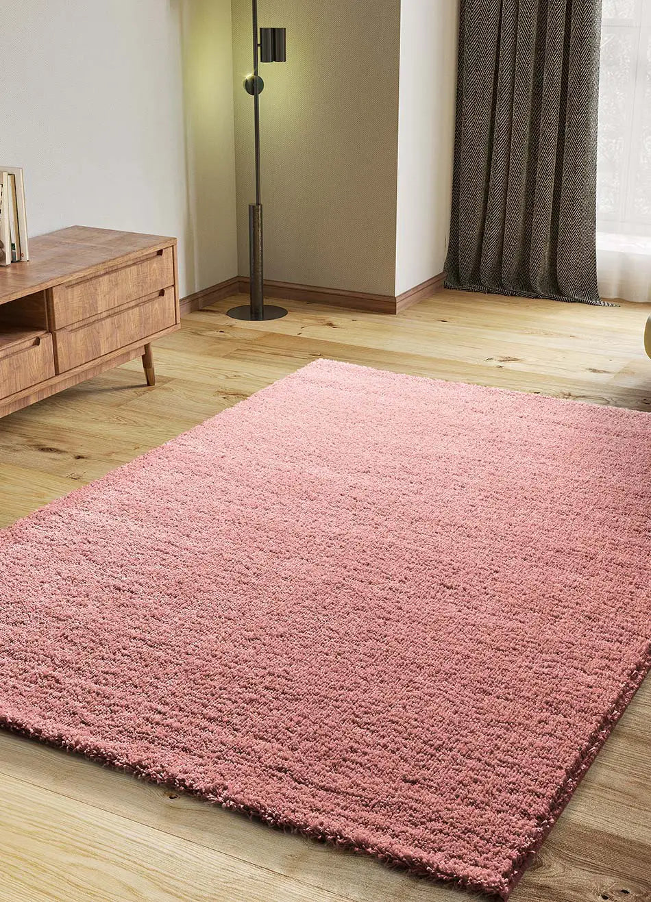 Alfombra a medida Atlas Liso Rosa Ambiente | Atticgo