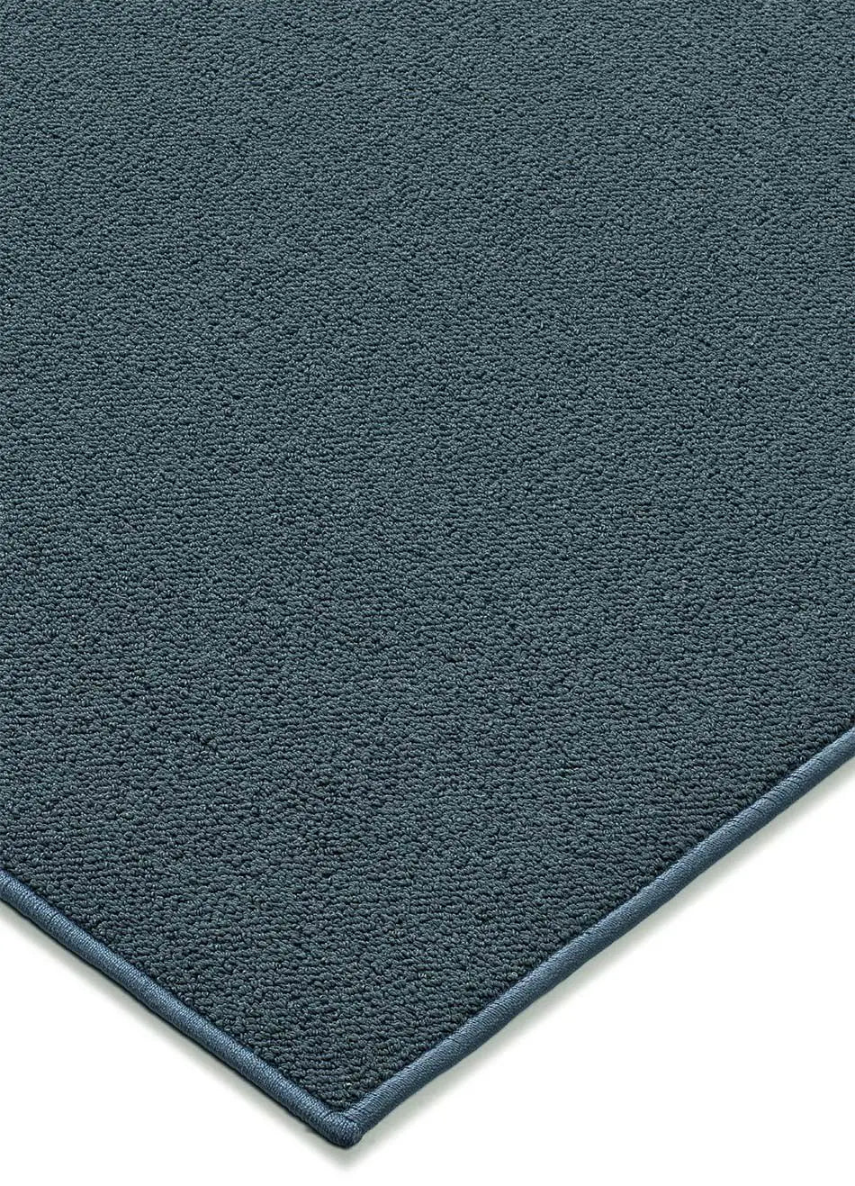 Alfombra a medida Aura Liso Azul esquina | Atticgo