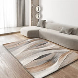 Alfombra abstracta de salón Badet Beige 40126 Atticgo