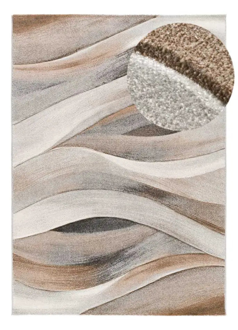 Alfombra salón abstracta Badet Beige 40126 Atticgo