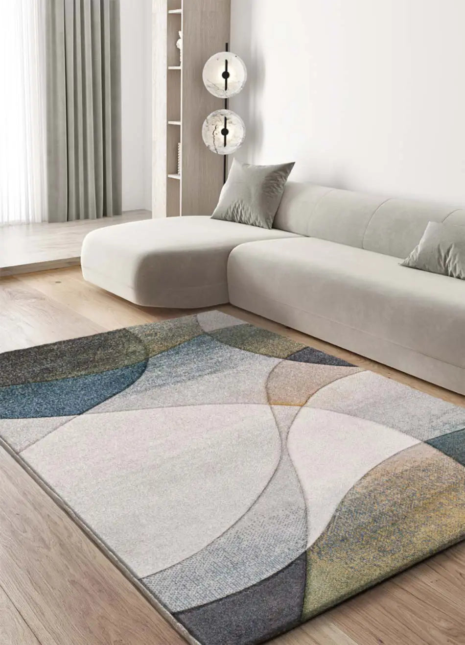 Alfombra abstracta salón Badet Gris 40377 Atticgo