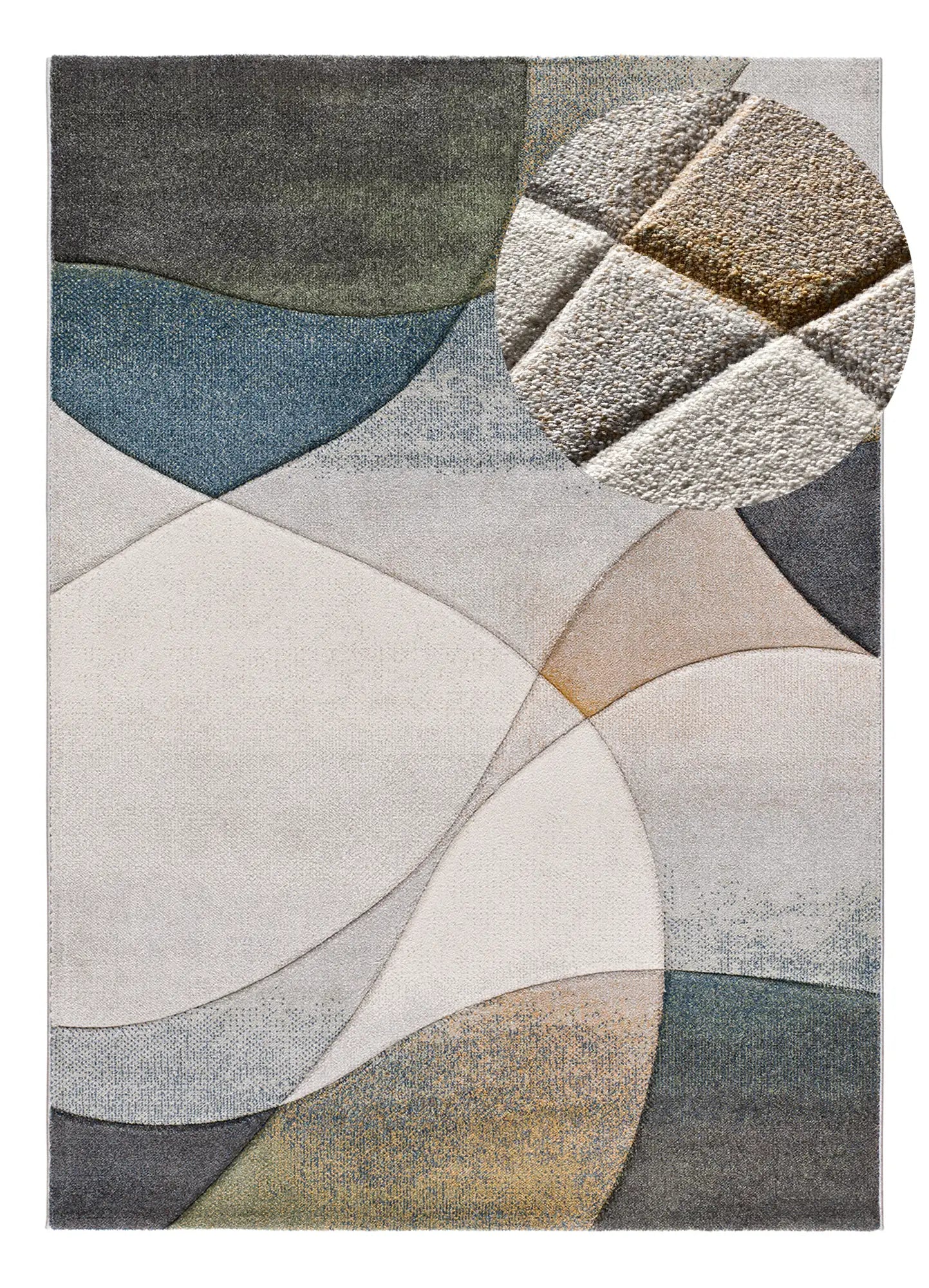 Alfombra abstracta salón Badet Gris 40377 Atticgo Detalle