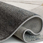 Alfombra abstracta doblada Badet Gris 40377 Atticgo