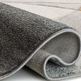 Alfombra abstracta doblada Badet Gris 40377 Atticgo