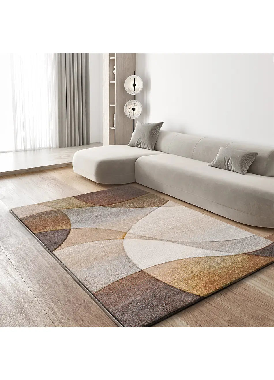 Alfombra abstracta de salón Badet Multicolor 40377 Atticgo