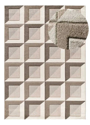 Alfombra geométrica Badet Marrón 40504 Atticgo