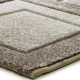 Alfombra geométrica esquina Badet Marrón 40504 Atticgo