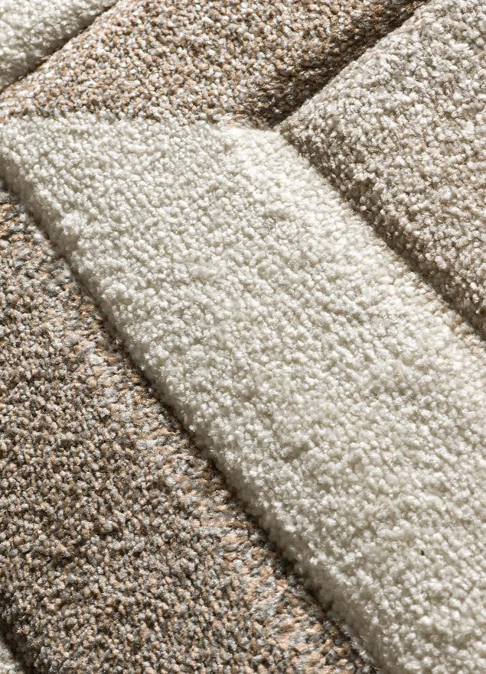 Alfombra geométrica zoom Badet Marrón 40504 Atticgo