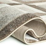 Alfombra geométrica doblada Badet Marrón 40504 Atticgo
