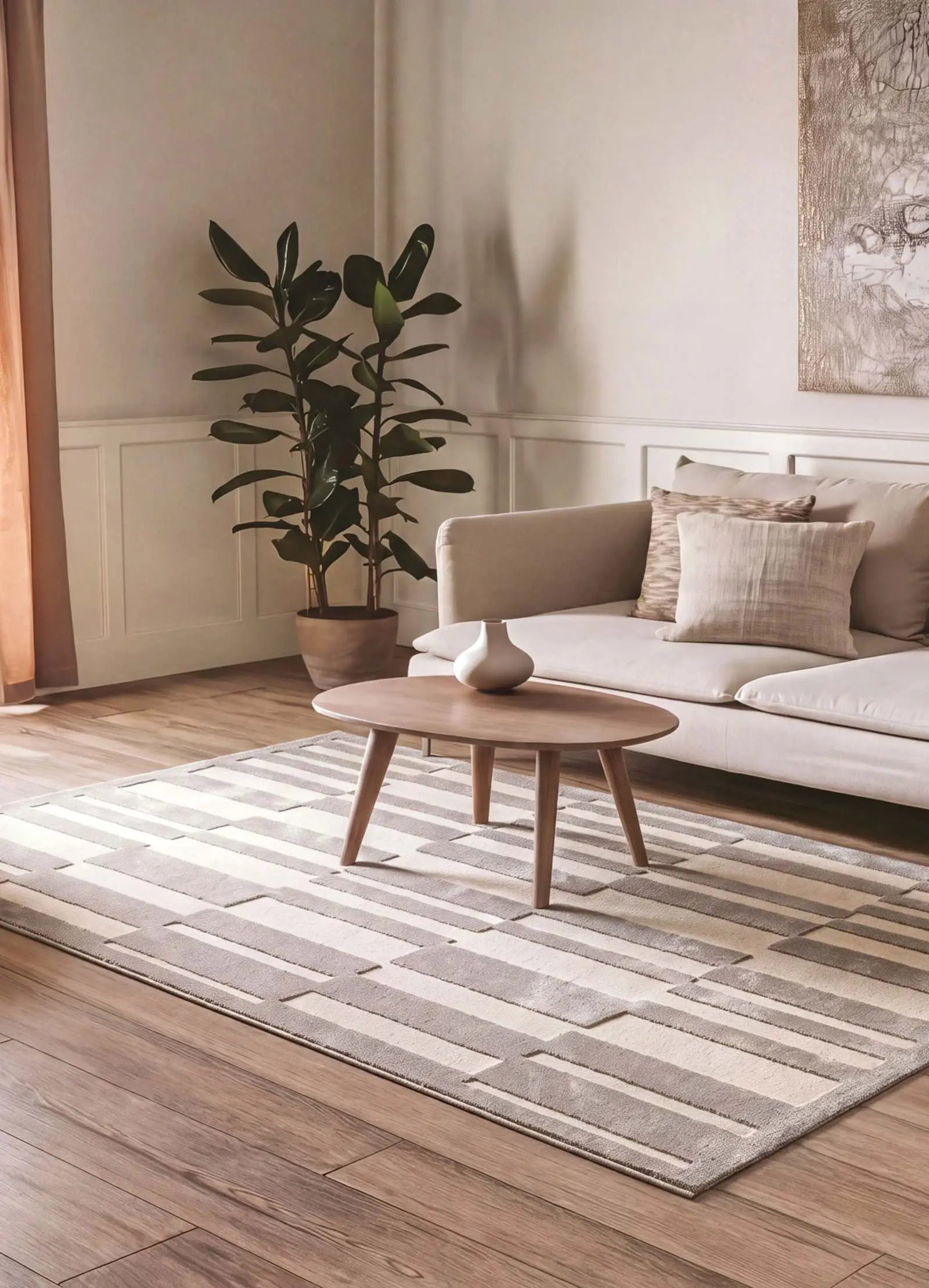 Alfombra salón con relieve Baresa 12940 Gris | Atticgo