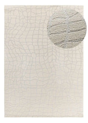 Atticgo Alfombra moderna con relieve Baresa 12941 Plata lupa