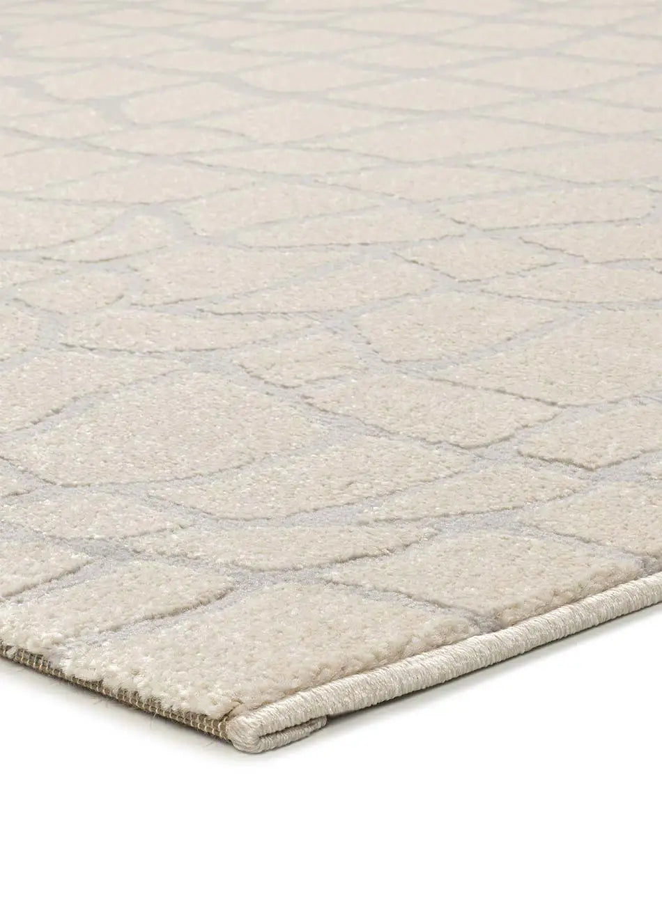 Atticgo Alfombra moderna con relieve Baresa 12941 Plata esquina