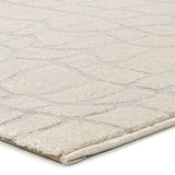 Atticgo Alfombra moderna con relieve Baresa 12941 Plata esquina