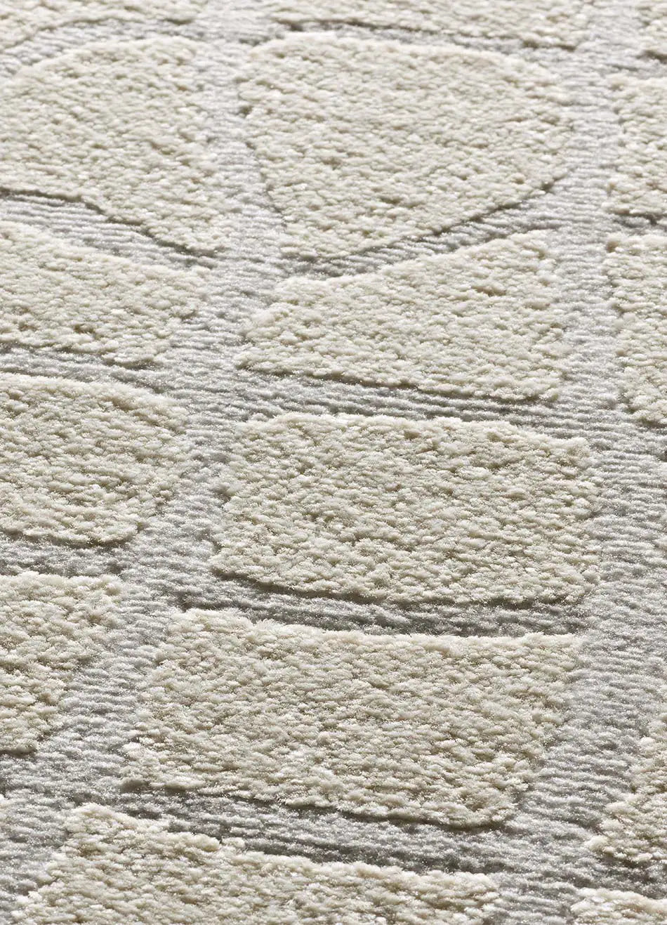 Atticgo Alfombra moderna con relieve Baresa 12941 Plata detalle