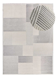 Atticgo Alfombra geométrica con relieve Baresa 12943 Gris lupa