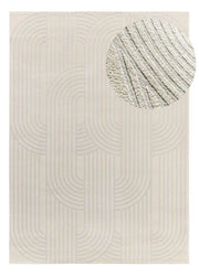 Atticgo Alfombra geométrica con relieve Baresa 12963 Plata